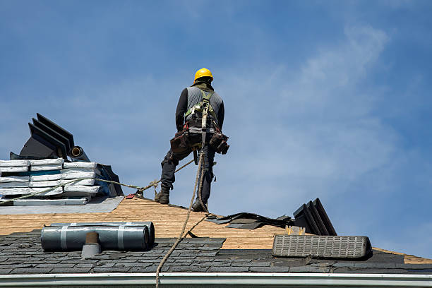 Professional Roofing technician working in Newhall, CA